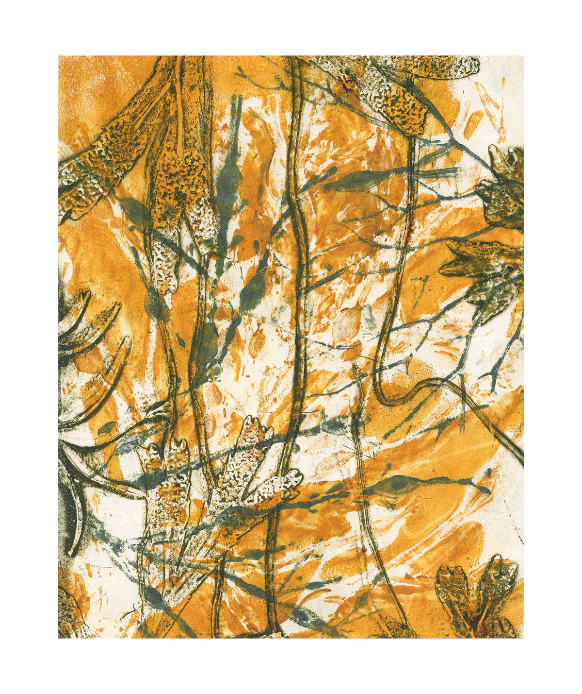Ochre Anglesey Seaweed Original Print