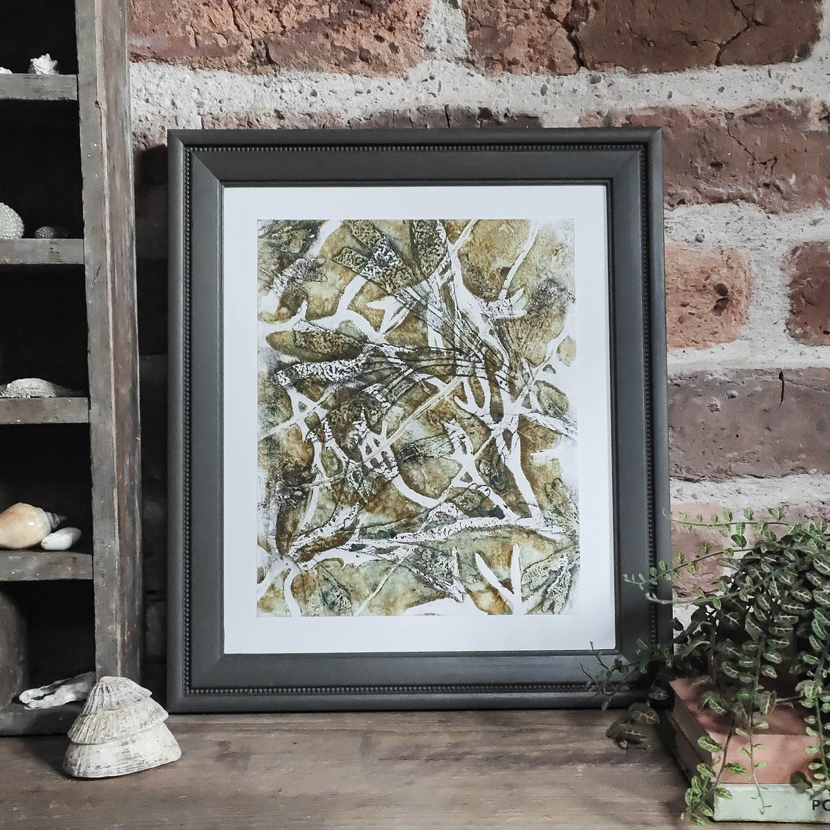 Olive Anglesey Seaweed Original Print