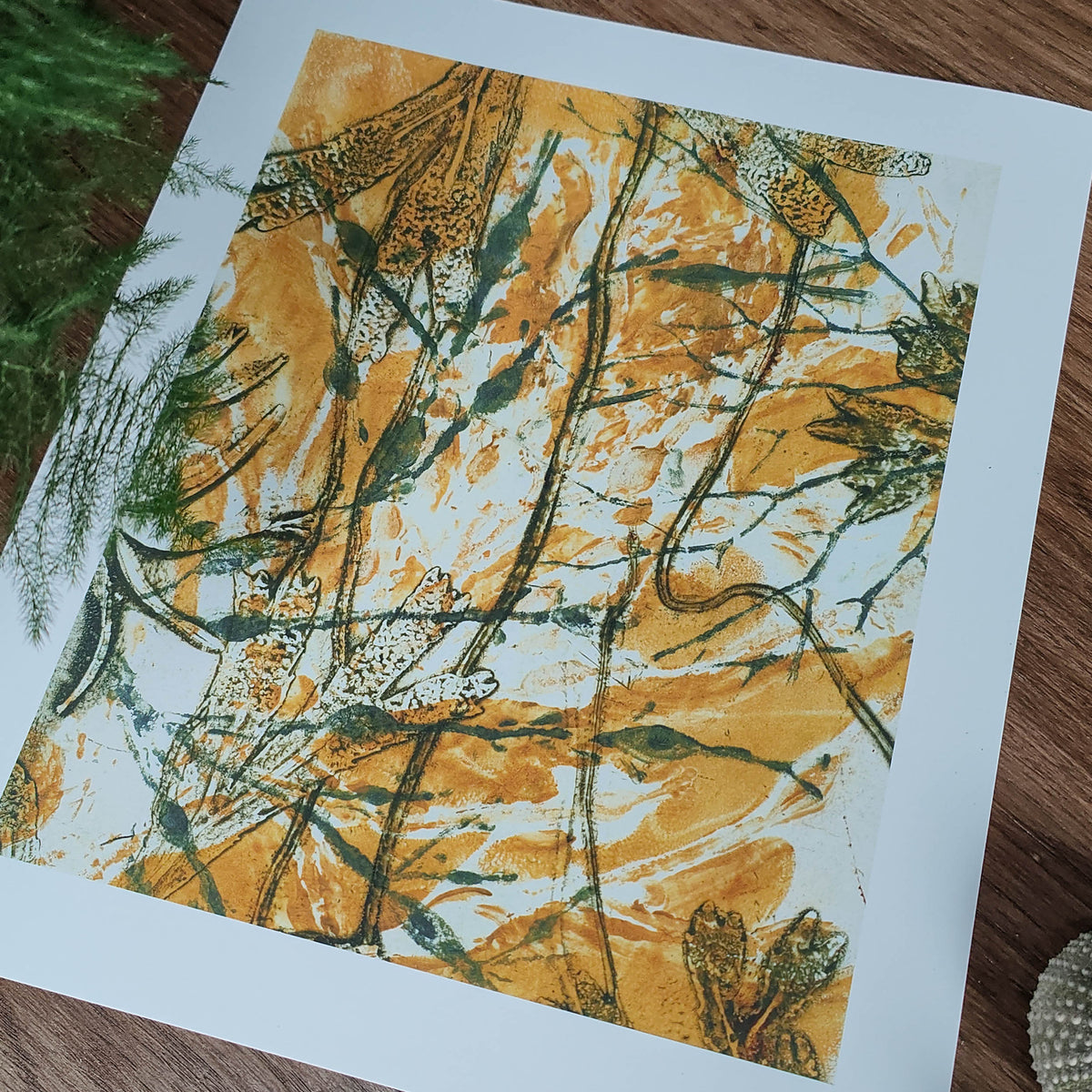 Ochre Anglesey Seaweed Original Print